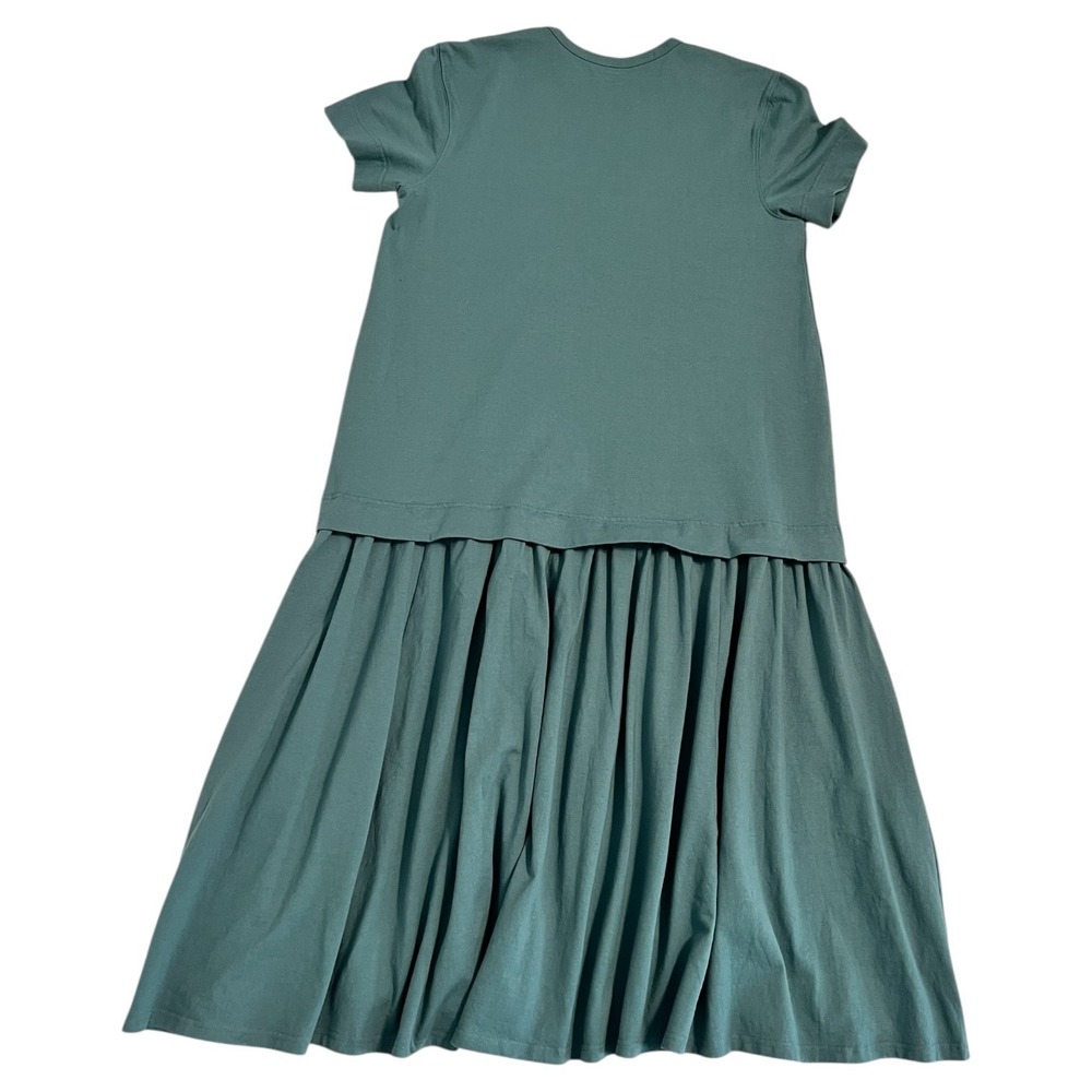 Free People Herron Drop Waist Maxi Dress Small Cotton Tiered Boho Green‎ - Picture 10 of 14